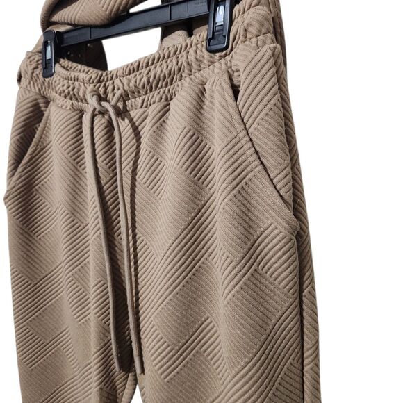 See and be Seen Women Top And Pants Size Large Light Brown Elastic Waist Pockets - Picture 5 of 15